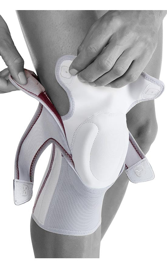 Push Care Kniebandage mit anpassbarem Oberschenkelumfang für Knieinstabilität