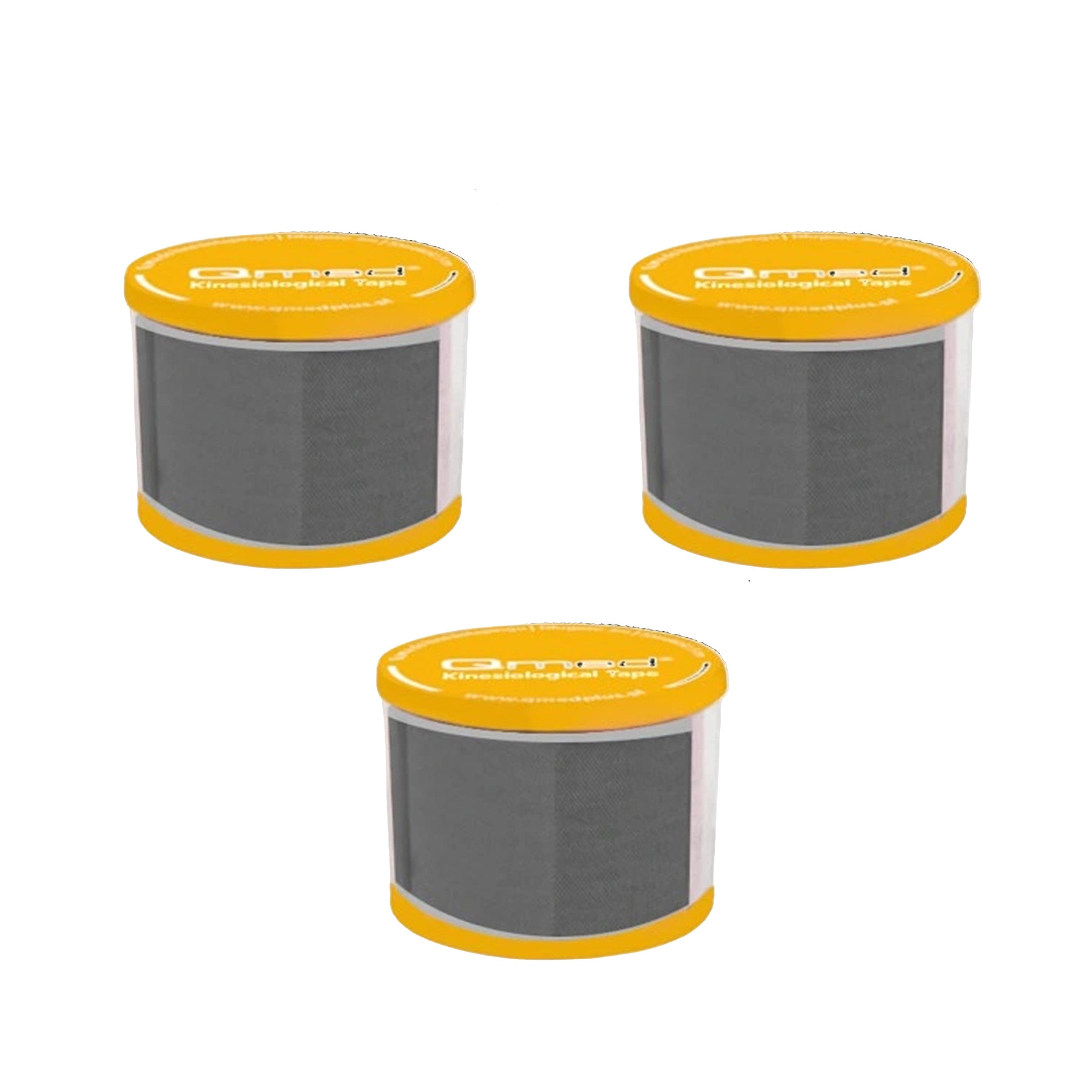 Kinesiologie-Tape schwarz mit hoher Dehnbarkeit 3er-Pack