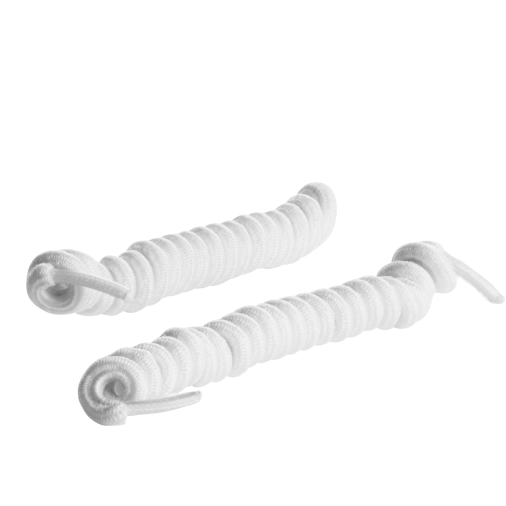 Elastische Spiralschnürsenkel weiß 3er-Pack