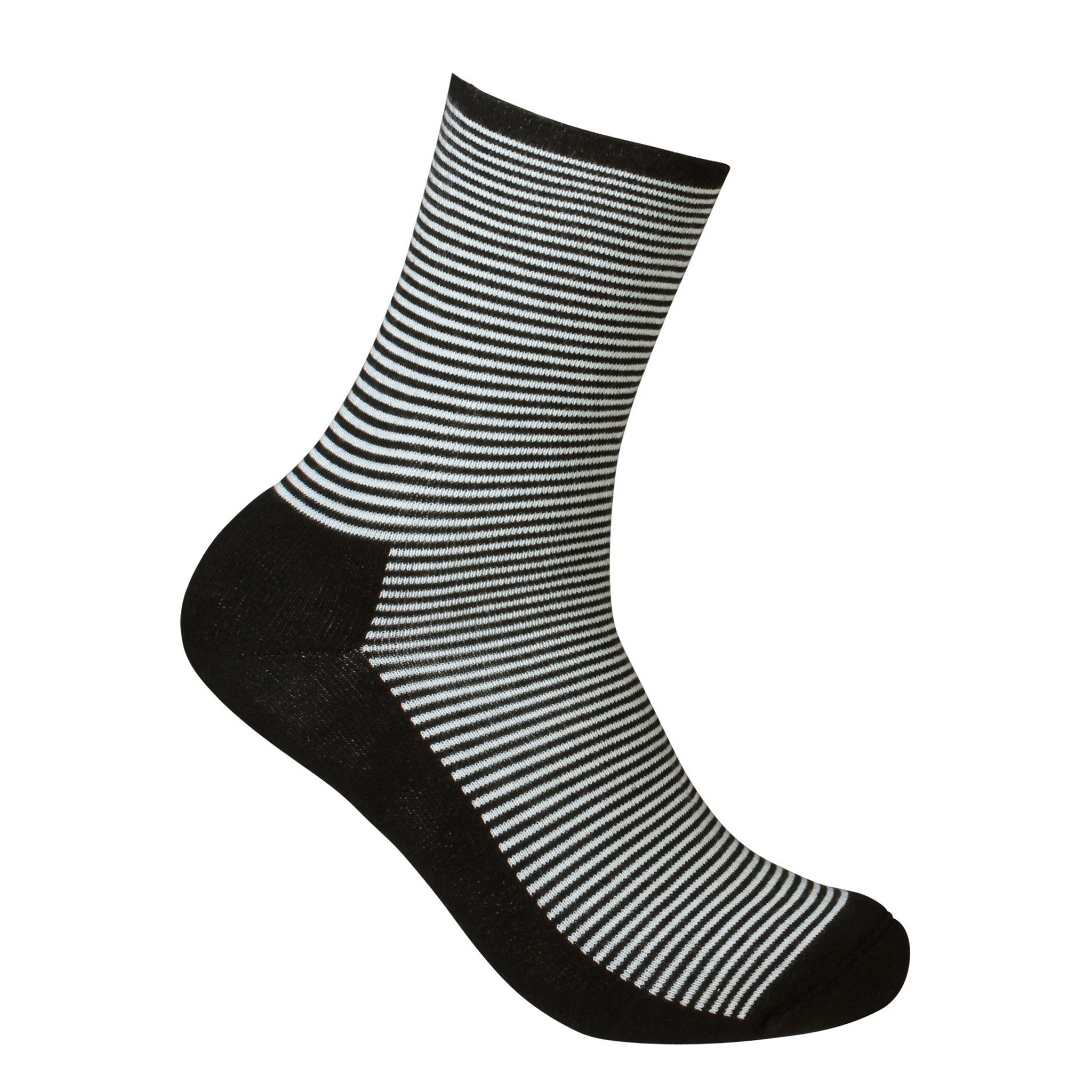 Gestreifte Socken mit weichem Frotté-Sohle für empfindliche Füße und Diabetiker 5er-Pack