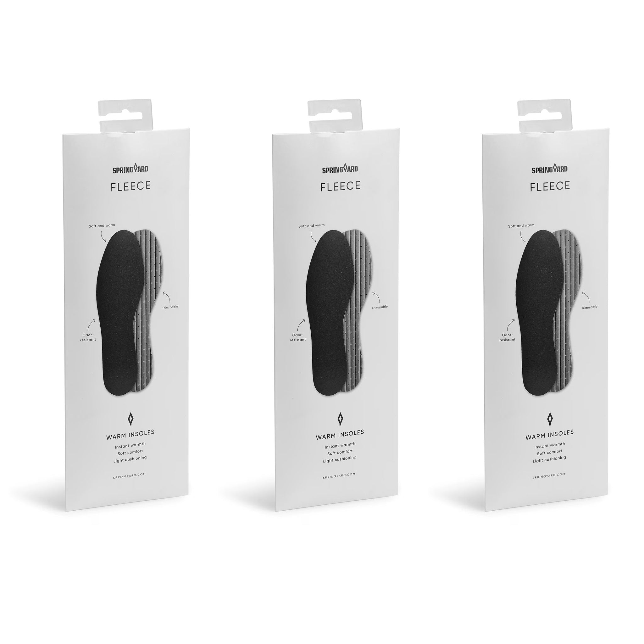 Soft fleece insole for warm and fresh feet 3-pack
