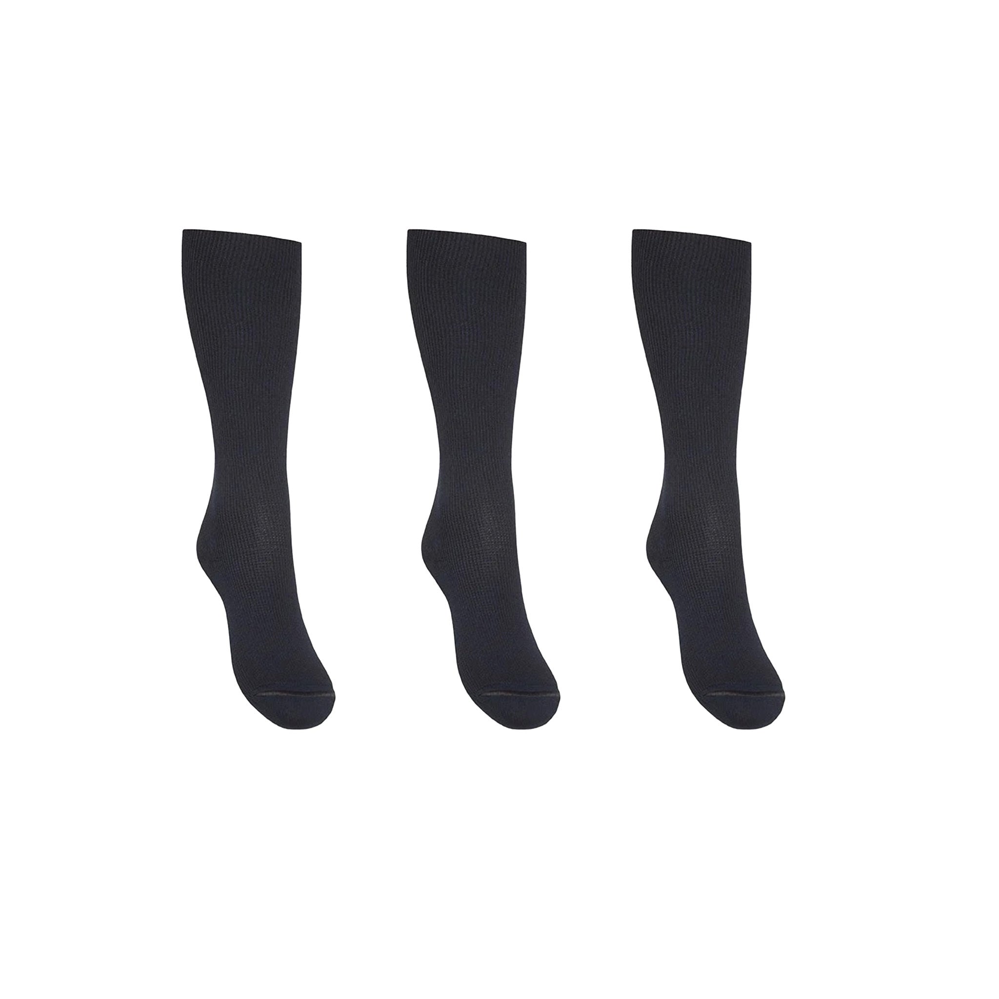 Stützstrümpfe extra breite Beinweite schwarz 3er-Pack