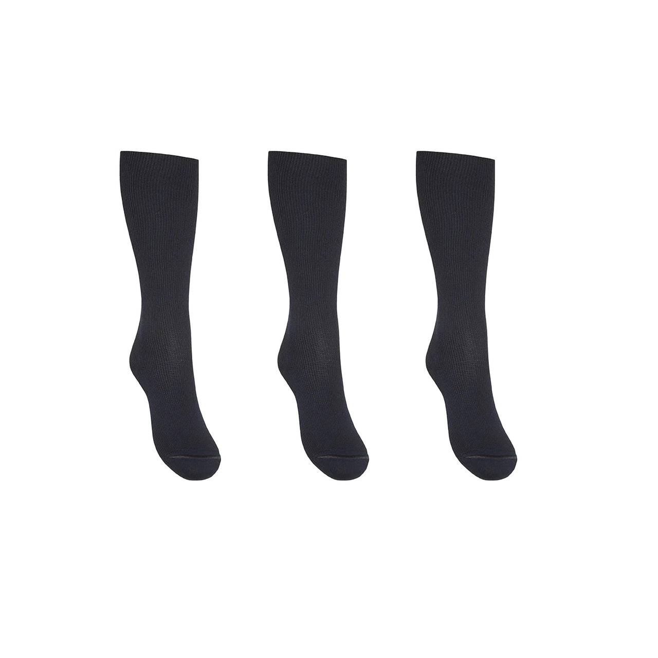 Stützstrümpfe extra breite Beinweite schwarz 3er-Pack