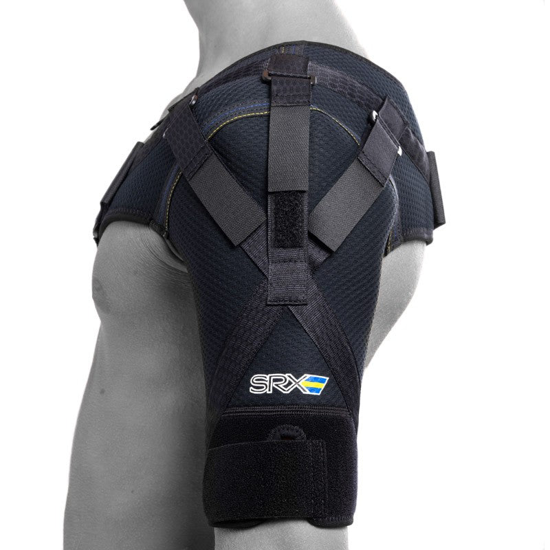 SRX Schulterbandage mit stabilisierenden Riemen, mit Wärme und Kompression für ein instabiles Schultergelenk