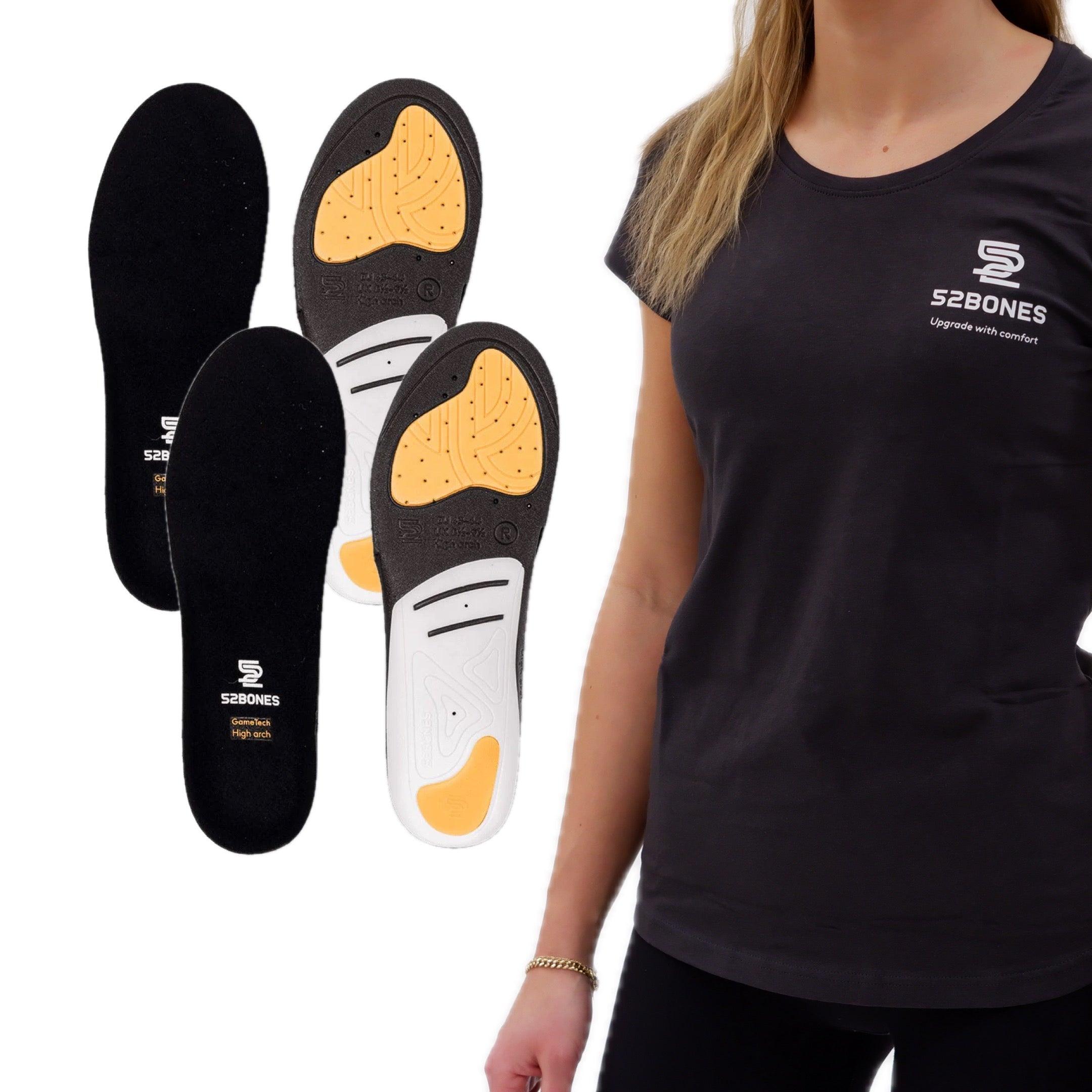 2er-Pack GameTech Sporteinlagen für Padel, Tennis und Handball mit kostenloser Trainingsshirt