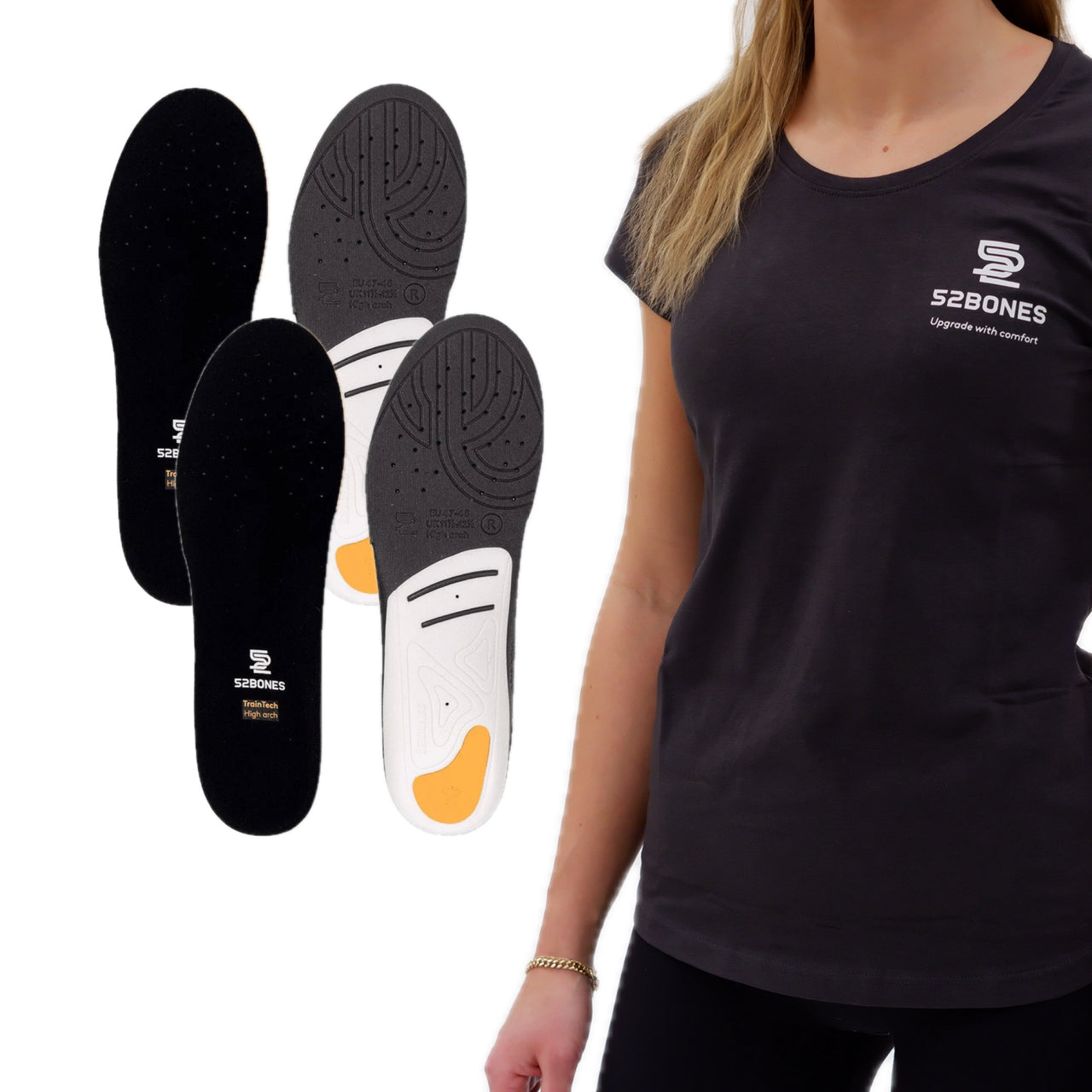 2er-Pack TrainTech Sporteinlagen für Laufen und Training, inklusive Trainingsshirt