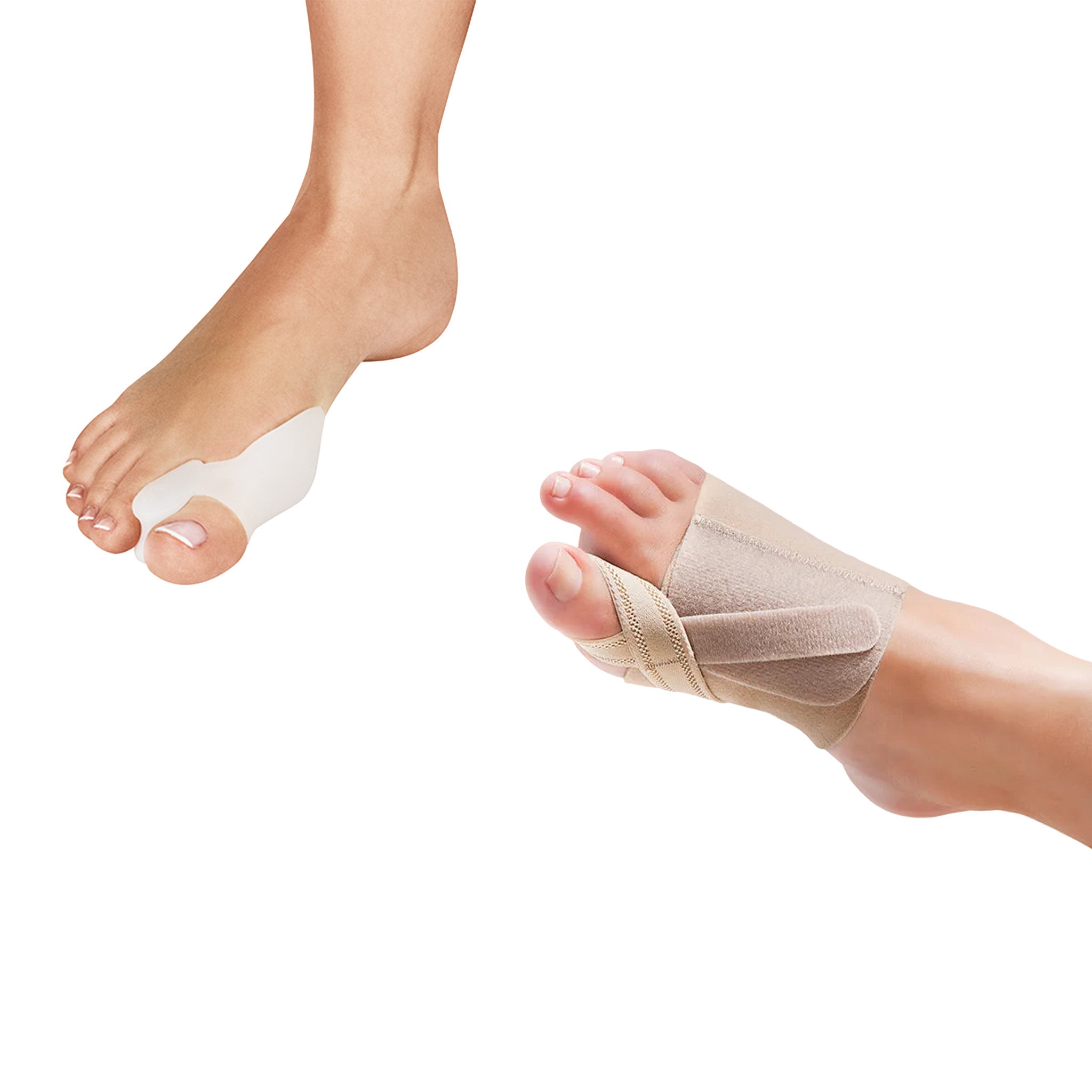 Hallux-valgus-Set mit Zehenspreizer und Korrekturstütze