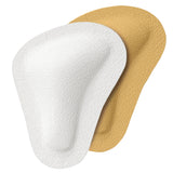 Self-adhesive leather forefoot pads for a collapsed transverse arch