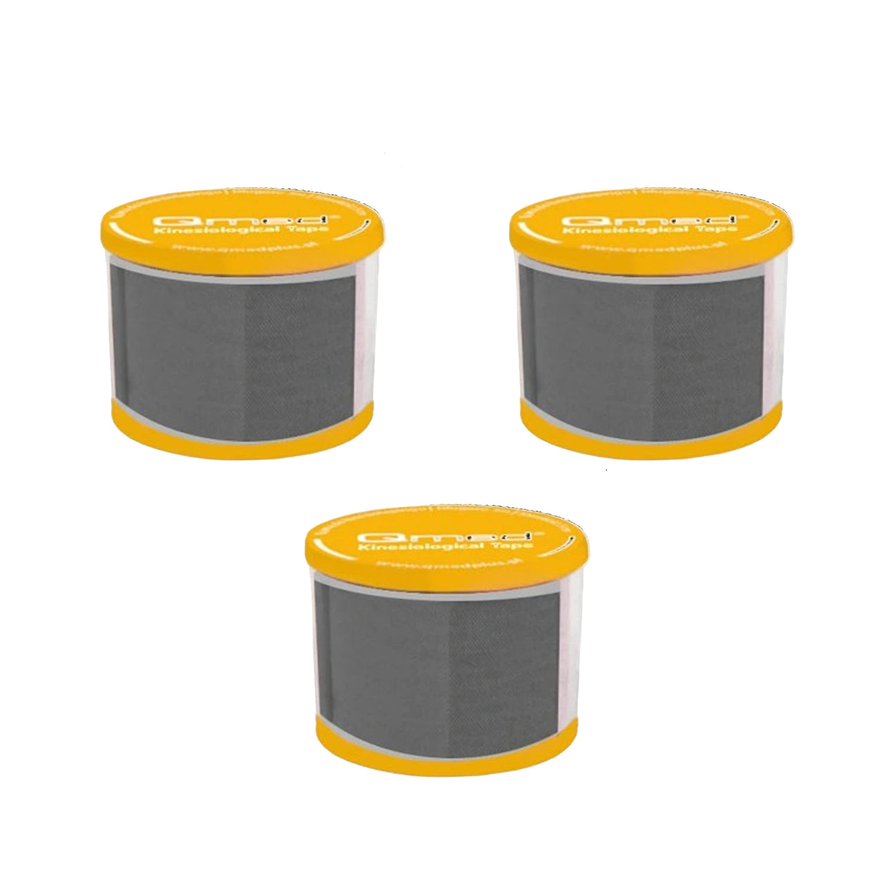 Kinesiologie-Tape schwarz mit hoher Dehnbarkeit 3er-Pack
