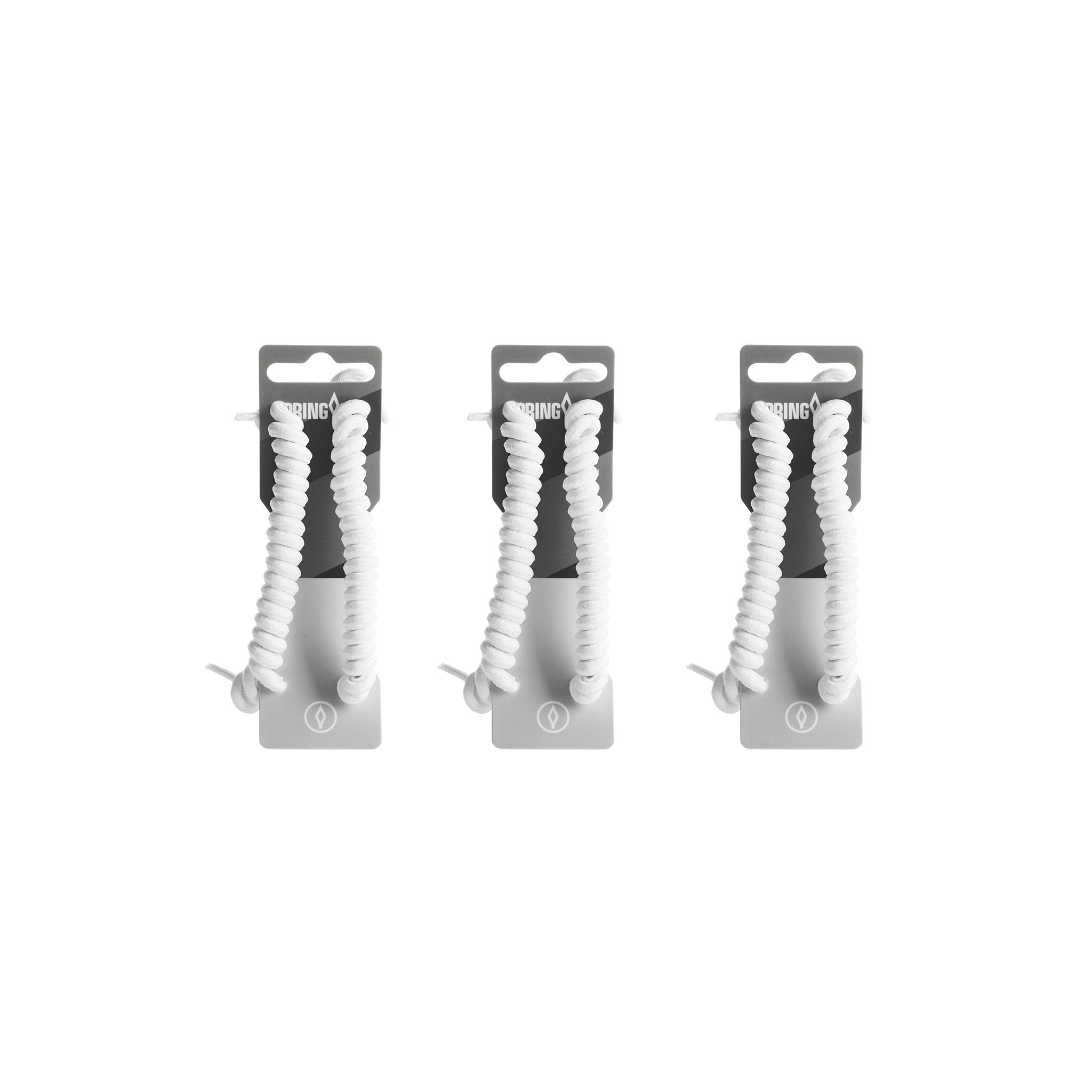 Elastische Spiralschnürsenkel weiß 3er-Pack