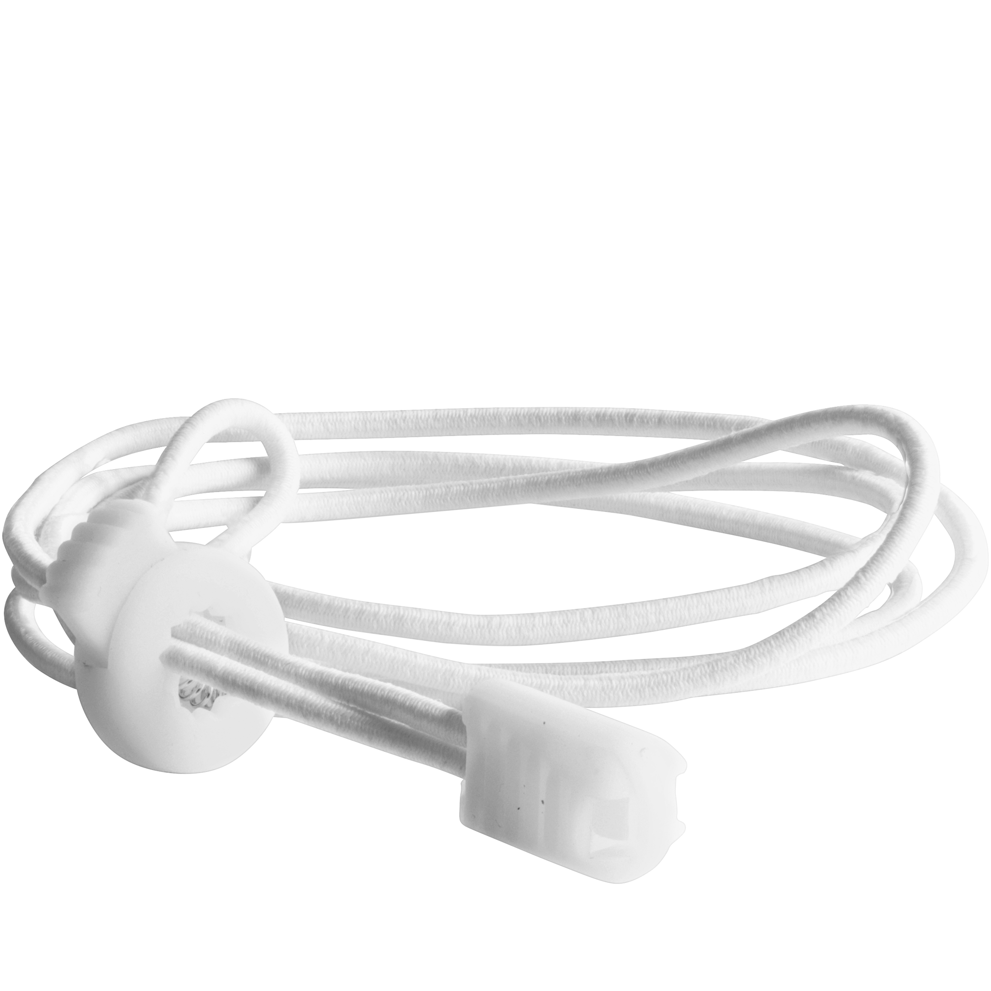 Elastische Schnürsenkel mit Verschluss weiß 3er-Pack