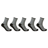 Gestreifte Socken mit weichem Frotté-Sohle für empfindliche Füße und Diabetiker 5er-Pack