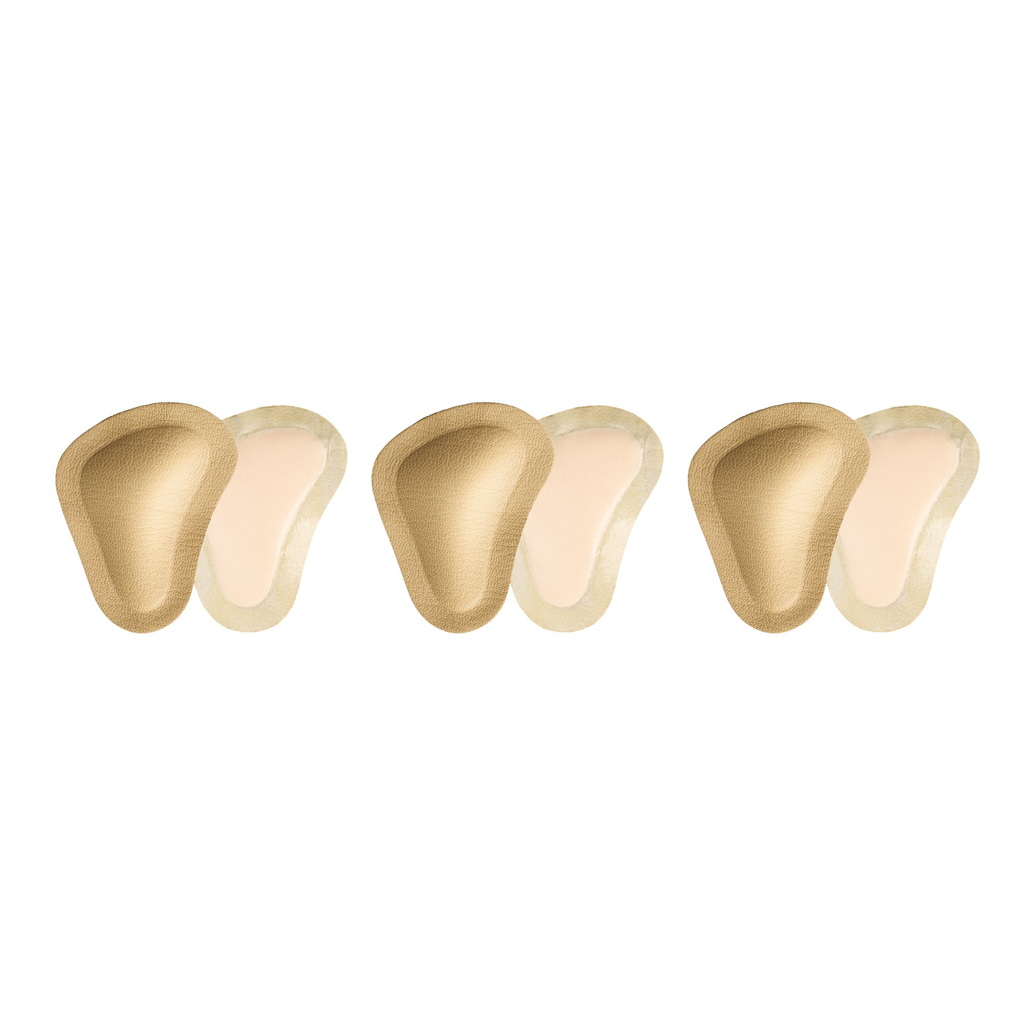 Self-adhesive pads for relieving sunken front arch 3-pack