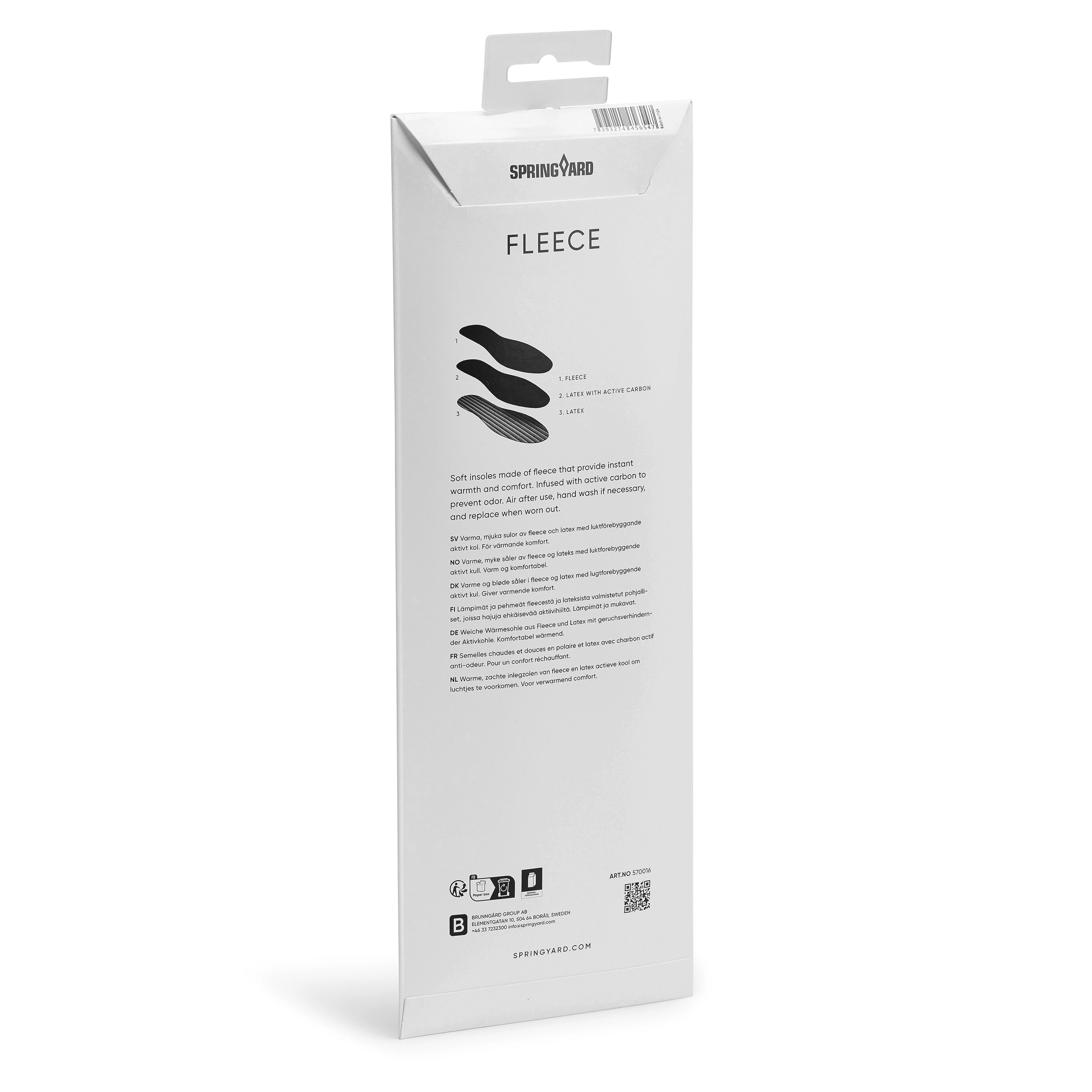 Soft fleece insole for warm and fresh feet 3-pack