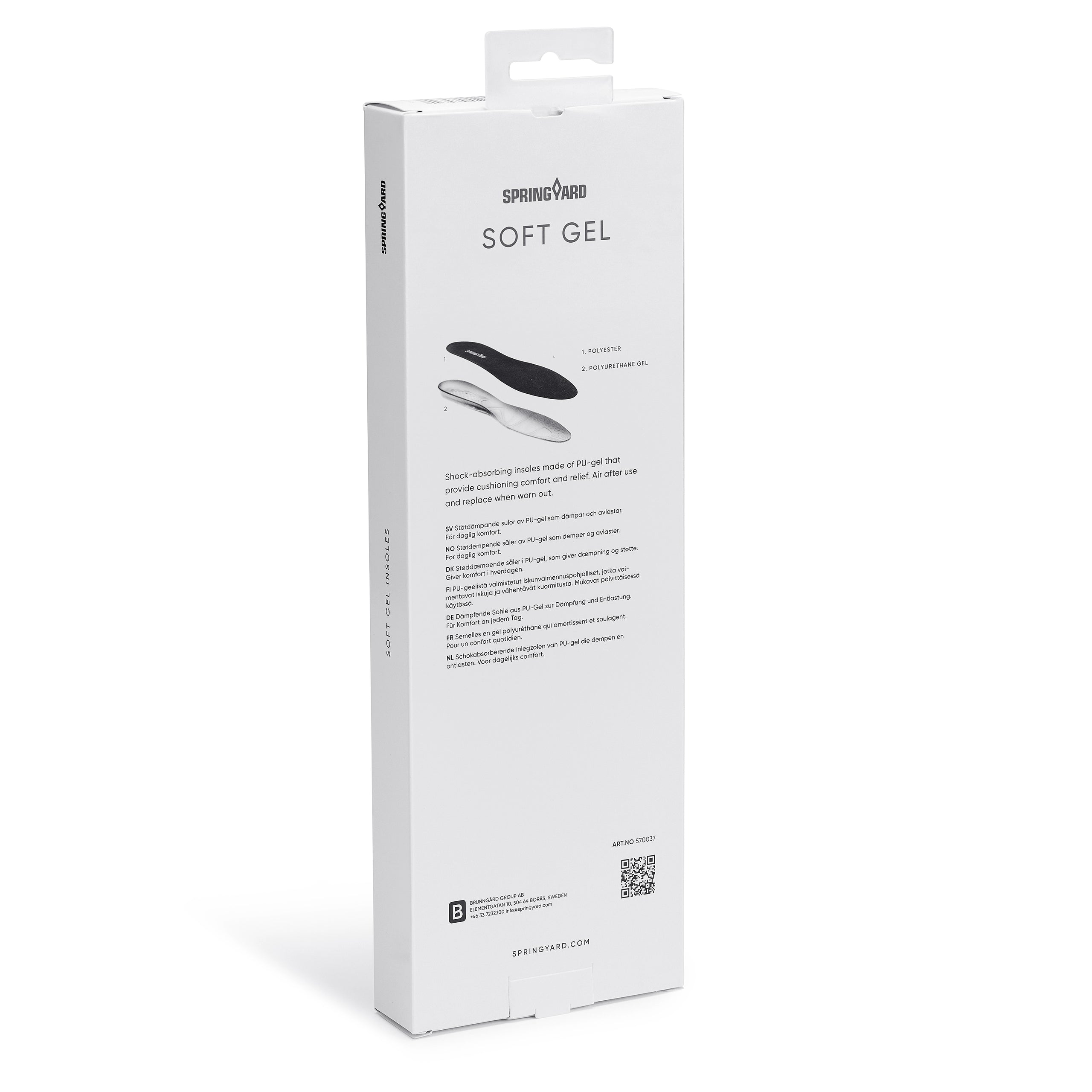 Soft Gel insole for shock-absorbing comfort 3-pack