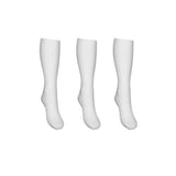 Stützstrümpfe extra breite Beinweite weiß 3er-Pack