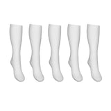 Stützstrümpfe extra breite Beinweite weiß 5er-Pack