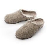 Wool slippers Ulle Mohair Seamless beige melange