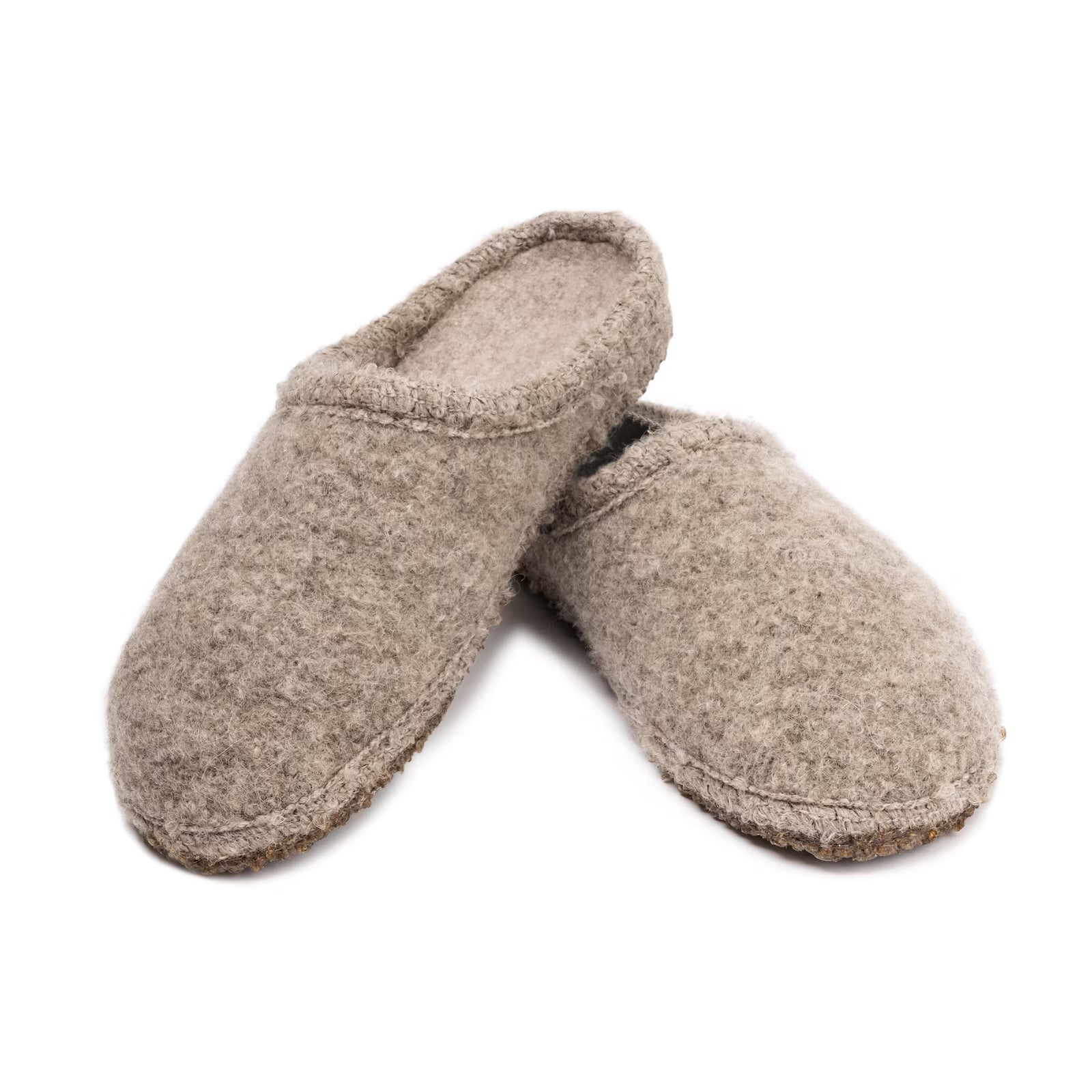 Wool slippers Ulle Mohair Seamless beige melange