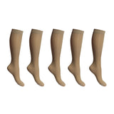 Compression socks extra thin beige for swollen and tired legs 5-pack