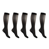 Support stockings extra thin black for swollen and tired legs 5-pack