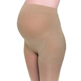 Beige maternity support tights for reduced swelling and firmer legs