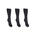 Stützstrümpfe extra breite Beinweite schwarz 3er-Pack