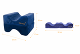 Knee pillow that supports legs and hips when lying on your side or back