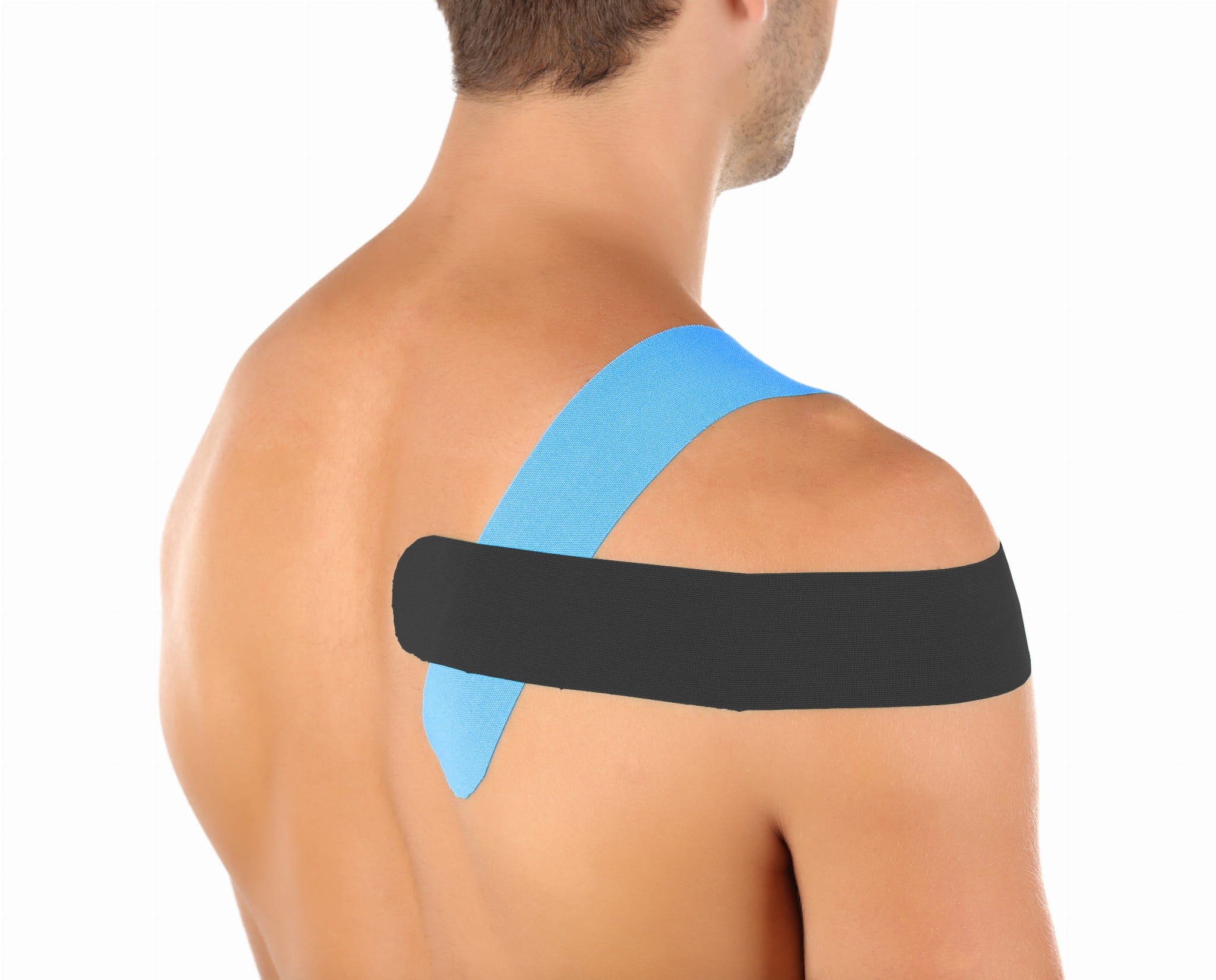 Kinesiologie-Tape schwarz mit hoher Dehnbarkeit 3er-Pack