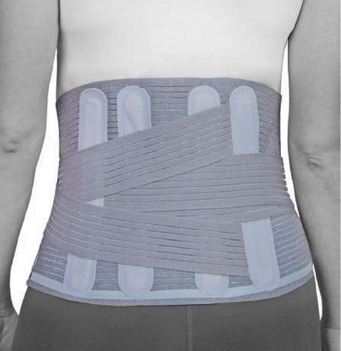 Rückenbandage mit atmungsaktivem Stoff und individueller Anpassung
