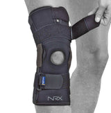 NRX Liga Light warming knee brace with lateral stabilization for ligament injuries
