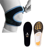 Komplettset für Fußball mit Kniebandage und Sporteinlage