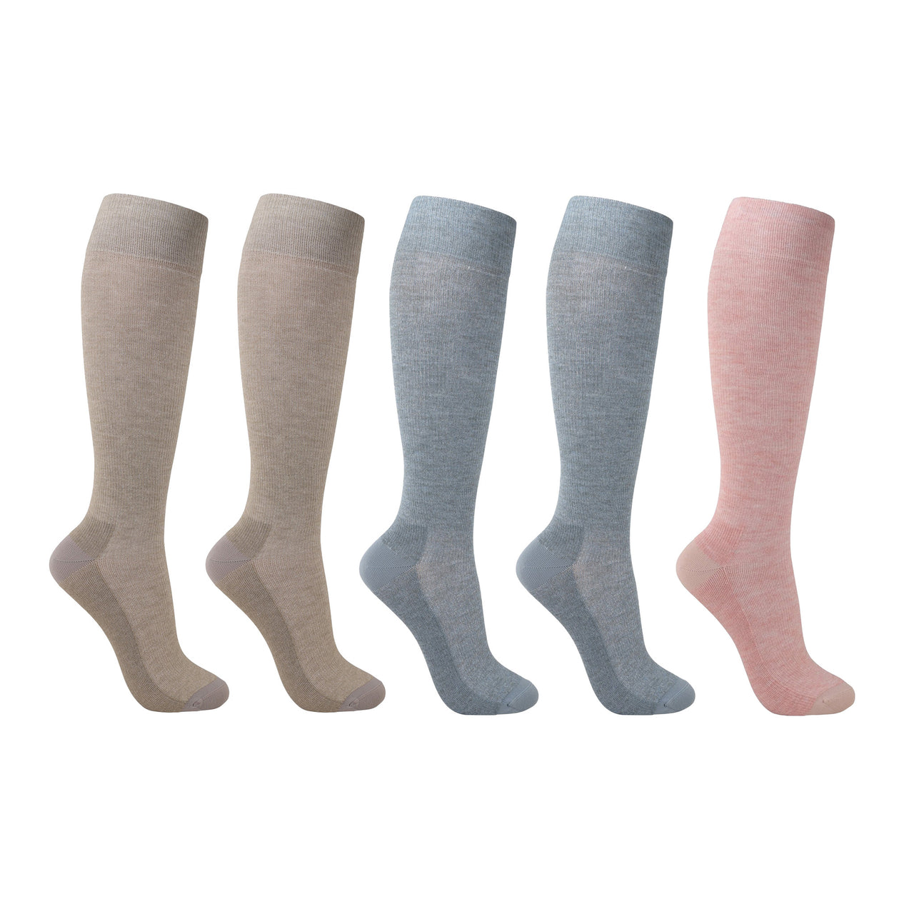 Stützstrümpfe in gemischten Farben für müde und geschwollene Beine 5er-Pack