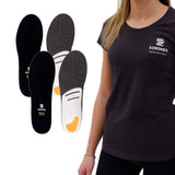 2er-Pack TrainTech Sporteinlagen für Laufen und Training, inklusive Trainingsshirt
